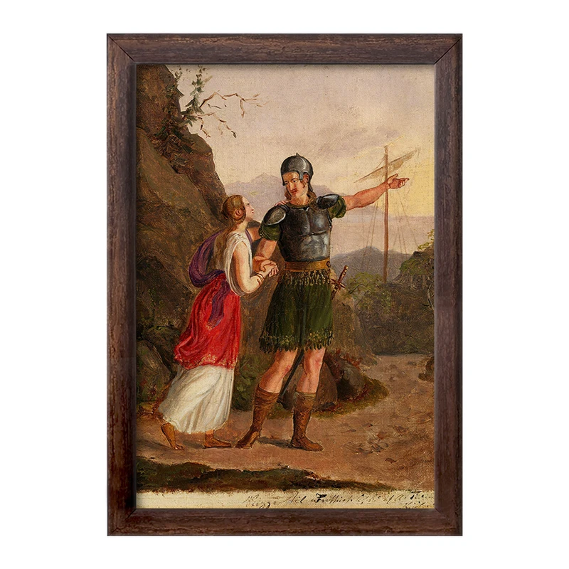 تابلو خندالو طرح نقاشی طرحی برای خروج فریتیوف اثر آدولف تایدمند کد F12331