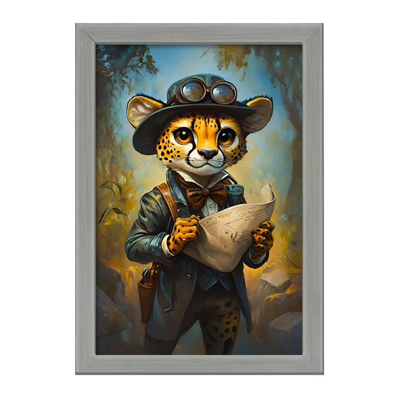 تابلو خندالو طرح یوزپلنگ جهانگرد کد F11784