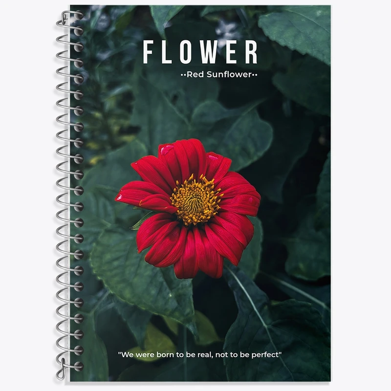 دفتر زبان 50 برگ خندالو مدل سه خط طرح گل کد F10794