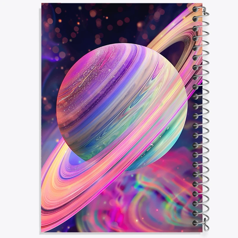 دفتر مشق 50 برگ خندالو طرح کهکشان کد F10105