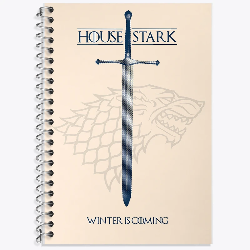 دفتر زبان دوخط 50 برگ خندالو طرح بازی تاج و تخت (Game Of Thrones) کد F10150