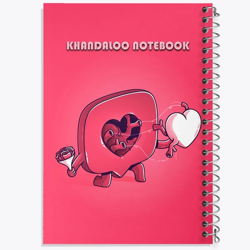 دفتر شطرنجی 50 برگ خندالو طرح قلب کد N6230