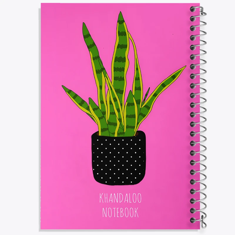 دفتر نقاشی 50 برگ خندالو طرح گلدان سانسوریا کد N8901