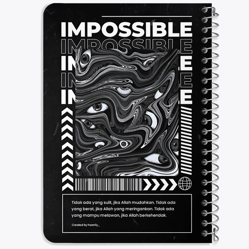 دفتر یادداشت 50 برگ خندالو طرح Impossible کد F10657