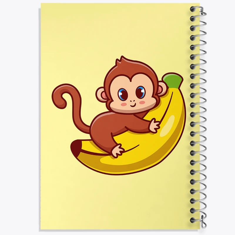 دفتر طراحی 50 برگ خندالو طرح حیوانات بامزه میمون کد 25399