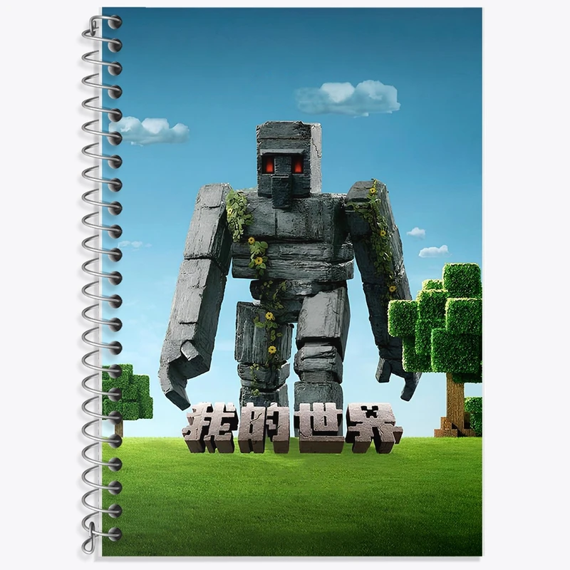 دفتر زبان 50 برگ خندالو مدل سه خط طرح ماینکرافت (Minecraft) کد F14385