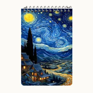 دفتر یادداشت 50 برگ خندالو طرح شب پر ستاره کد F5092