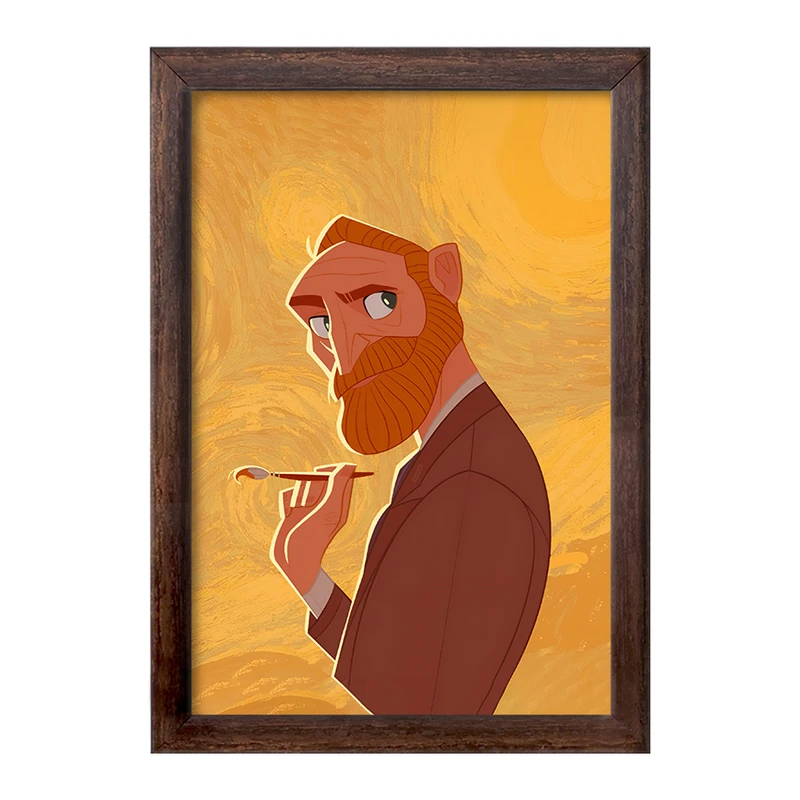 تابلو خندالو طرح ونسان ونگوگ کد F7314