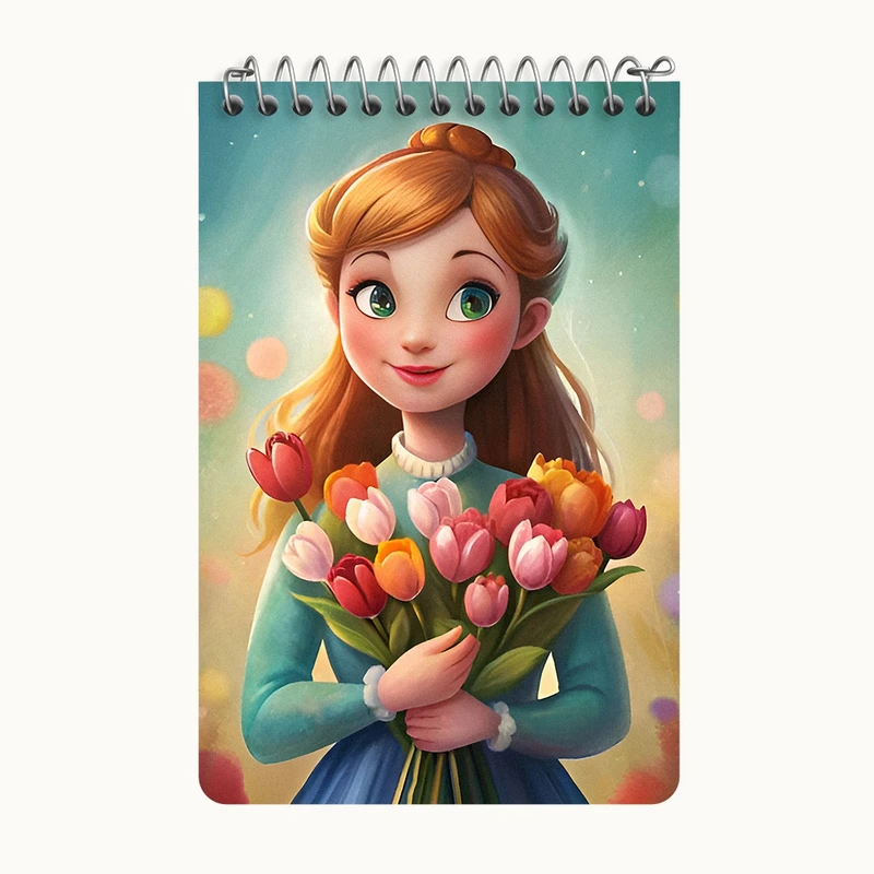 دفتر یادداشت 50 برگ خندالو طرح دخترانه کد F11663