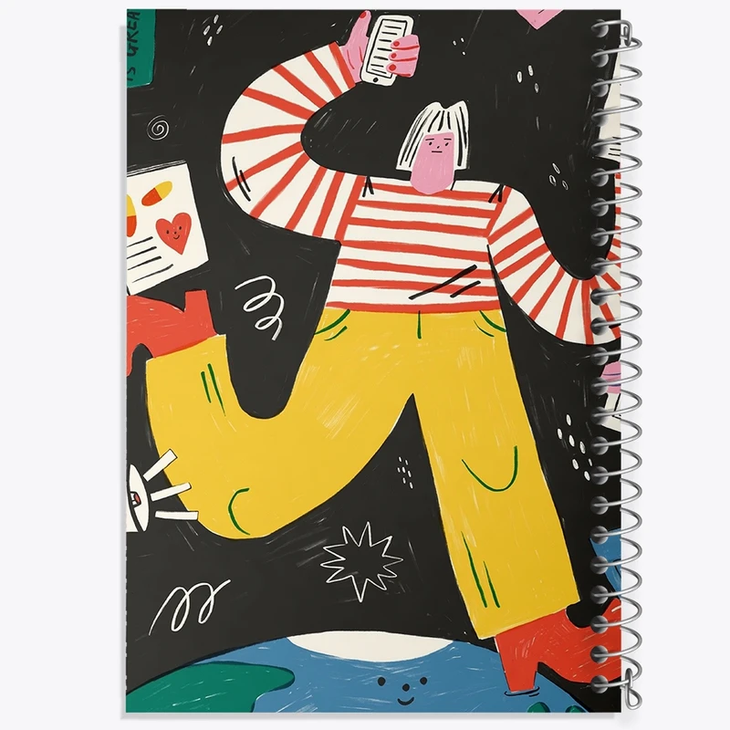 دفتر لیست خرید 50 برگ خندالو طرح فانتزی کد F8855