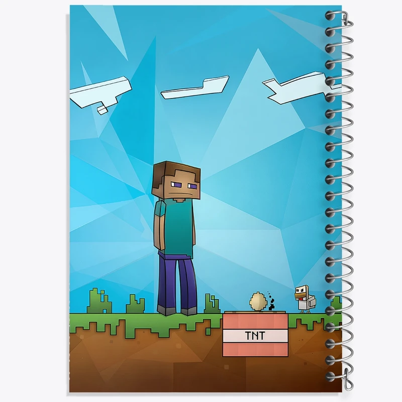 دفتر طراحی 50 برگ خندالو طرح بازی ماینکرافت (Minecraft) کد N8712