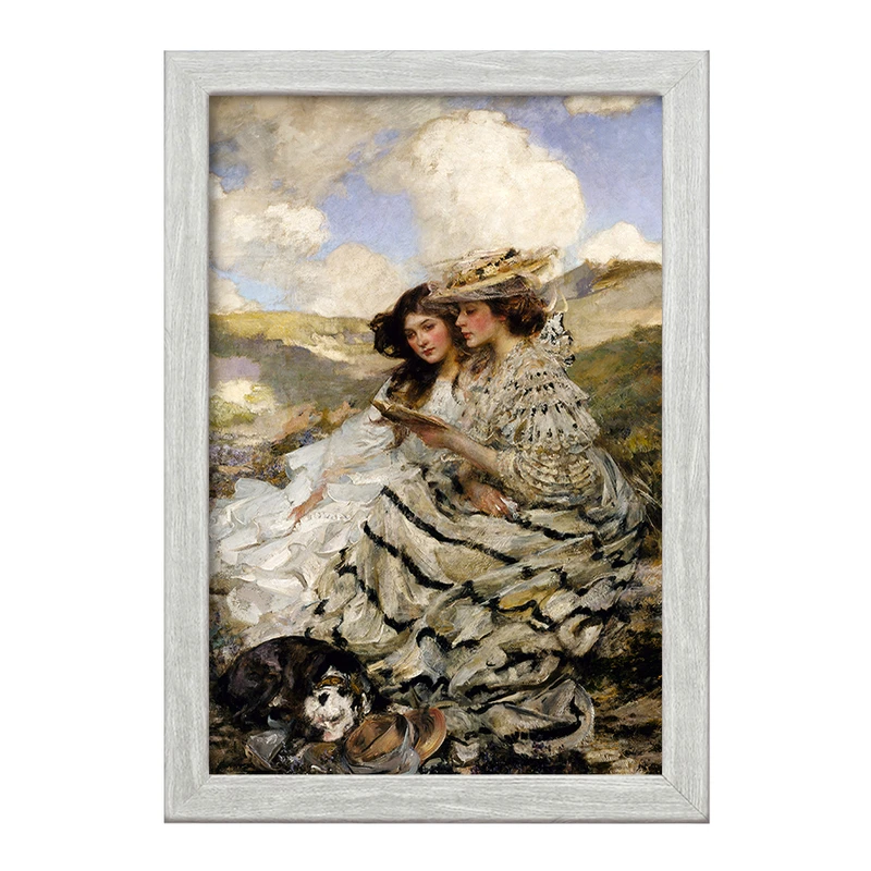 تابلو خندالو طرح نقاشی در تپه های شنی اثر جیمز جبوسا شانون کد F12484