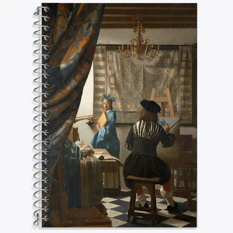 دفتر لغت 50 برگ خندالو طرح نقاشی هنر نقاشی اثر یوهانس فرمیر کد F12433