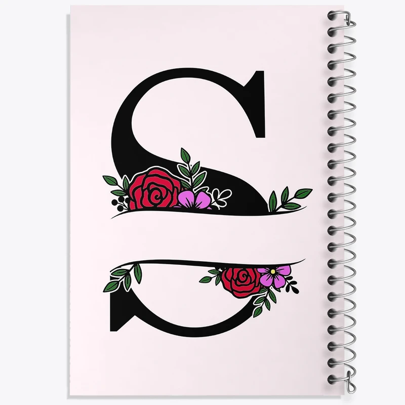 دفتر طراحی 50 برگ خندالو طرح حرف S کد N3340