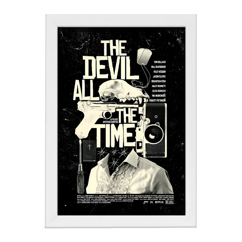 تابلو خندالو طرح شیطان تمام ‌وقت (The Devil All the Time) کد F13506