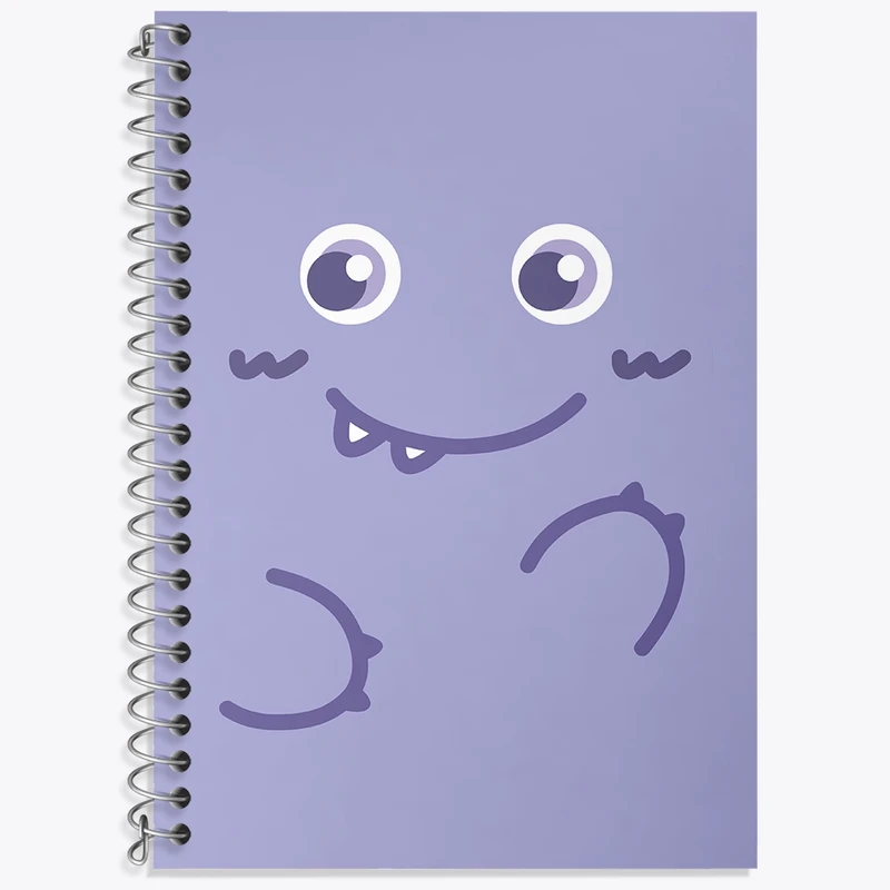 دفتر لغت 50 برگ خندالو طرح هیولای بنفش بامزه کد N7107