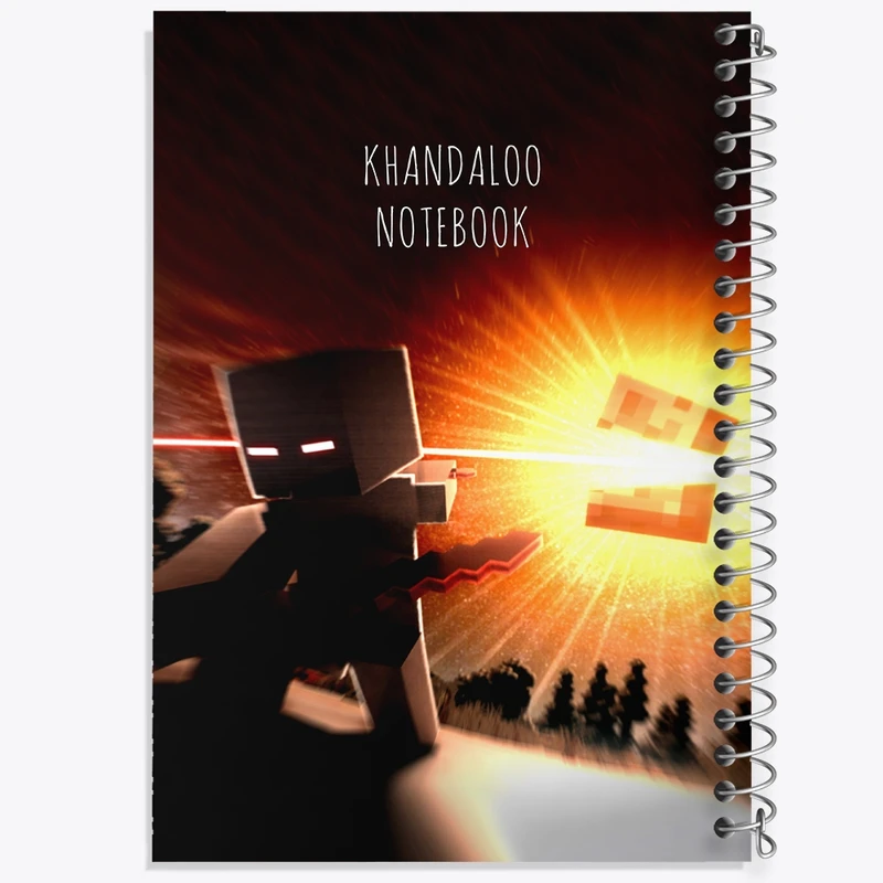 دفتر طراحی 50 برگ خندالو طرح بازی ماینکرافت (Minecraft) کد N8763