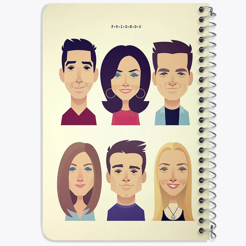 دفتر یادداشت 50 برگ خندالو طرح سریال فرندز Friends کد 3913