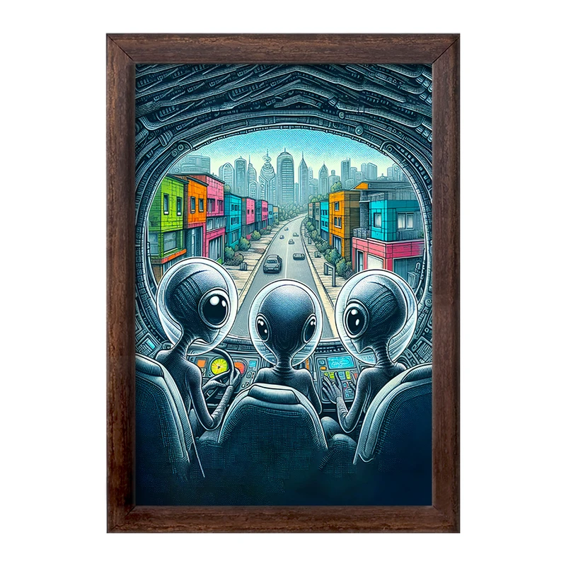 تابلو خندالو طرح آدم فضایی ها کد F9656