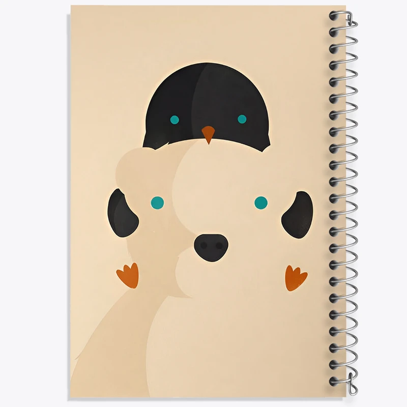 دفتر مشق 50 برگ خندالو طرح خرس و پنگوئن کد N6317