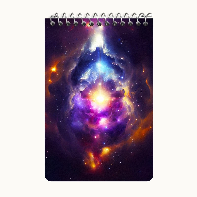 دفتر یادداشت 50 برگ خندالو طرح کهکشان (galaxy) کد F6724