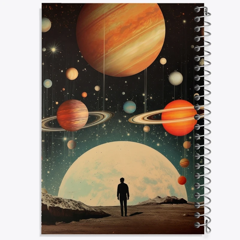 دفتر طراحی 50 برگ خندالو طرح کهکشان کد F3023