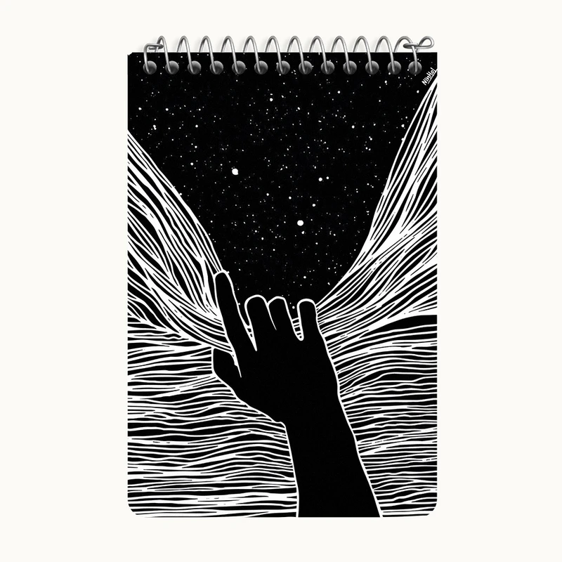 دفتر یادداشت 50 برگ خندالو طرح آسمان شب کد F4565