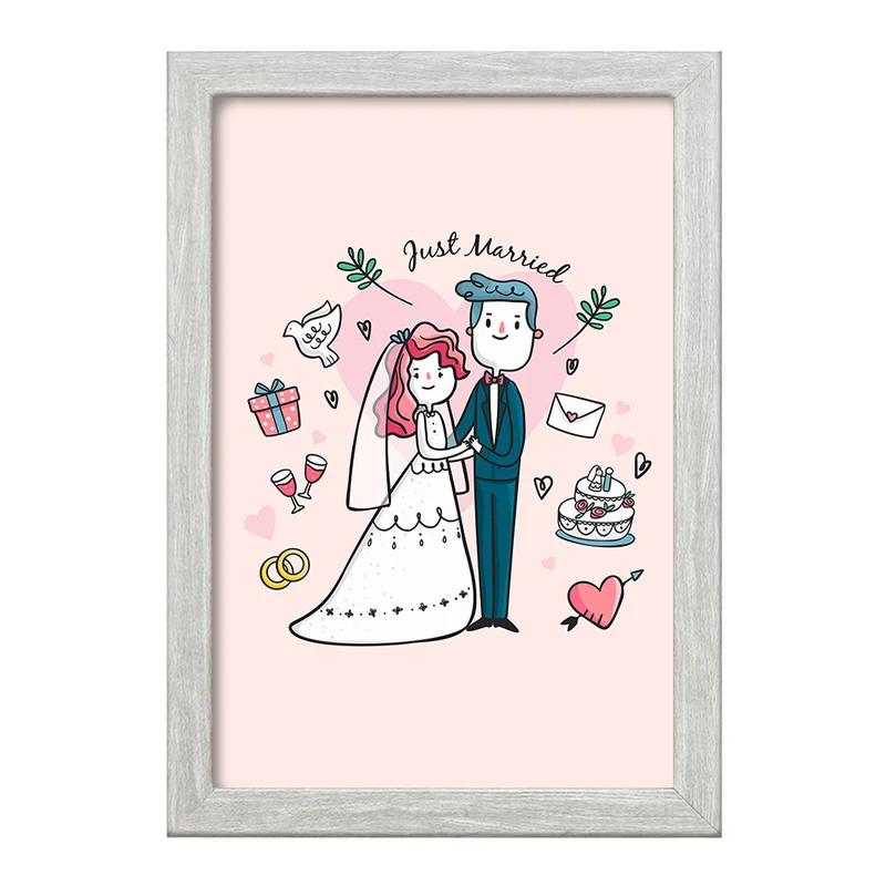 تابلو خندالو طرح عروس و داماد کد 29625