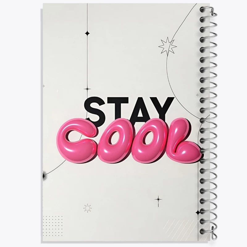 دفتر طراحی 50 برگ خندالو طرح Stay Cool کد F10125