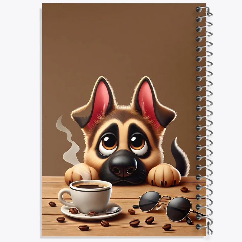 دفتر نقاشی 50 برگ خندالو طرح سگ و فنجان قهوه کد F11831