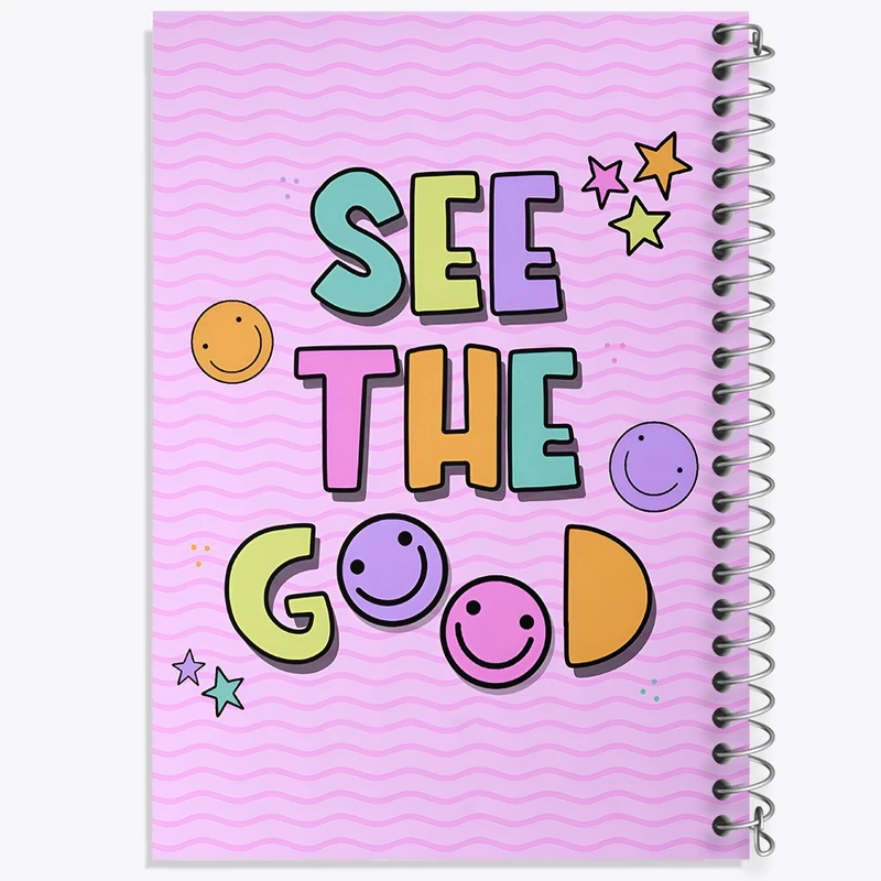 دفتر شطرنجی 50 برگ خندالو طرح See The Good کد N6015