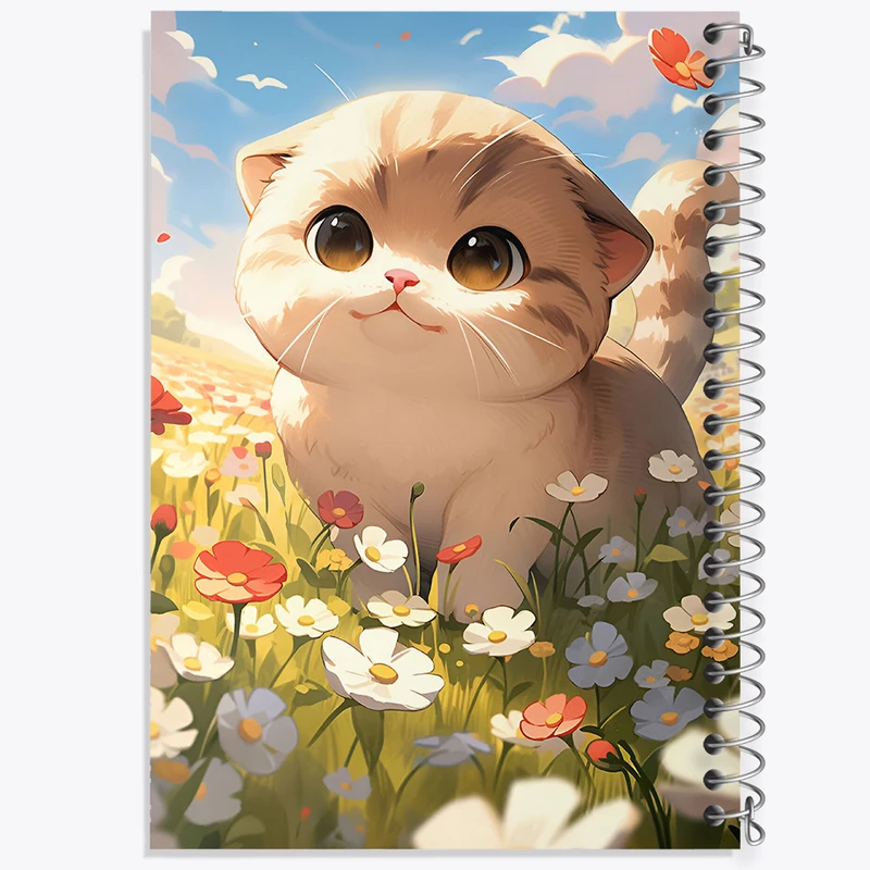 دفتر مشق 100 برگ خندالو طرح گربه ی کیوت کد F9230