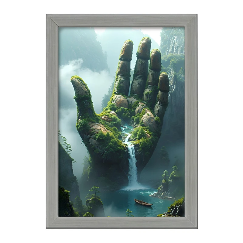 تابلو خندالو طرح دست طبیعت کد F12901