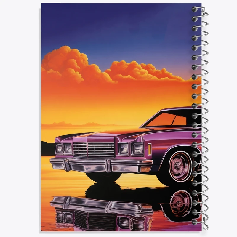 دفتر شطرنجی 50 برگ خندالو طرح ماشین کلاسیک کد F3025