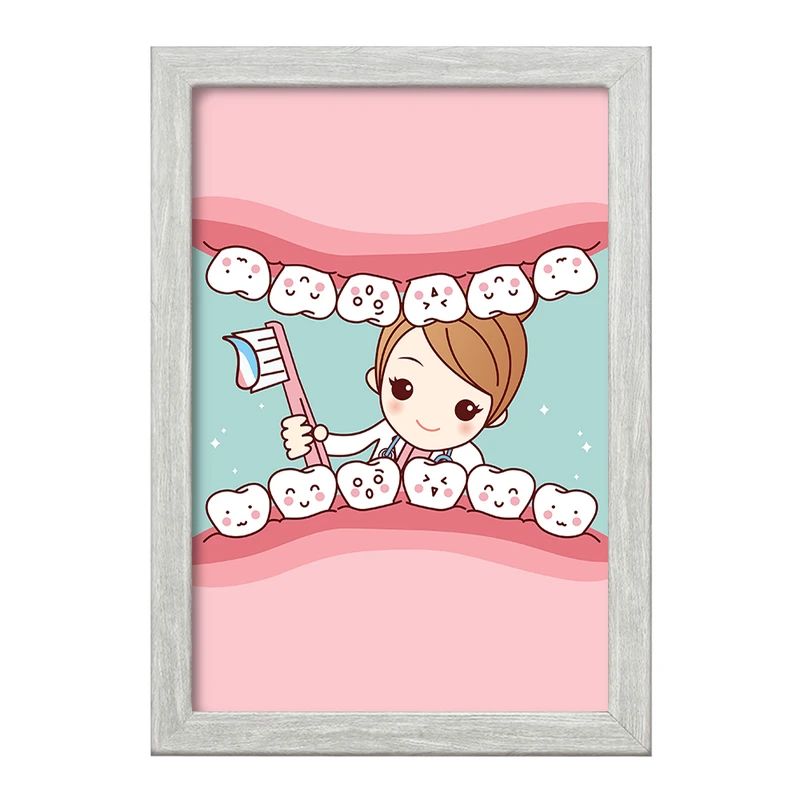 تابلو خندالو طرح دندان و دندان پزشکی کودکانه کد 36743