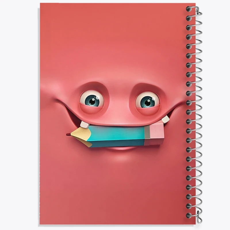 دفتر ژورنال نویسی 50 برگ خندالو مدل نقطه ای طرح ایموجی بامزه کد F3314