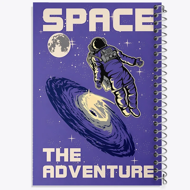 دفتر ژورنال نویسی 50 برگ خندالو مدل نقطه ای طرح فضانورد کد F10098