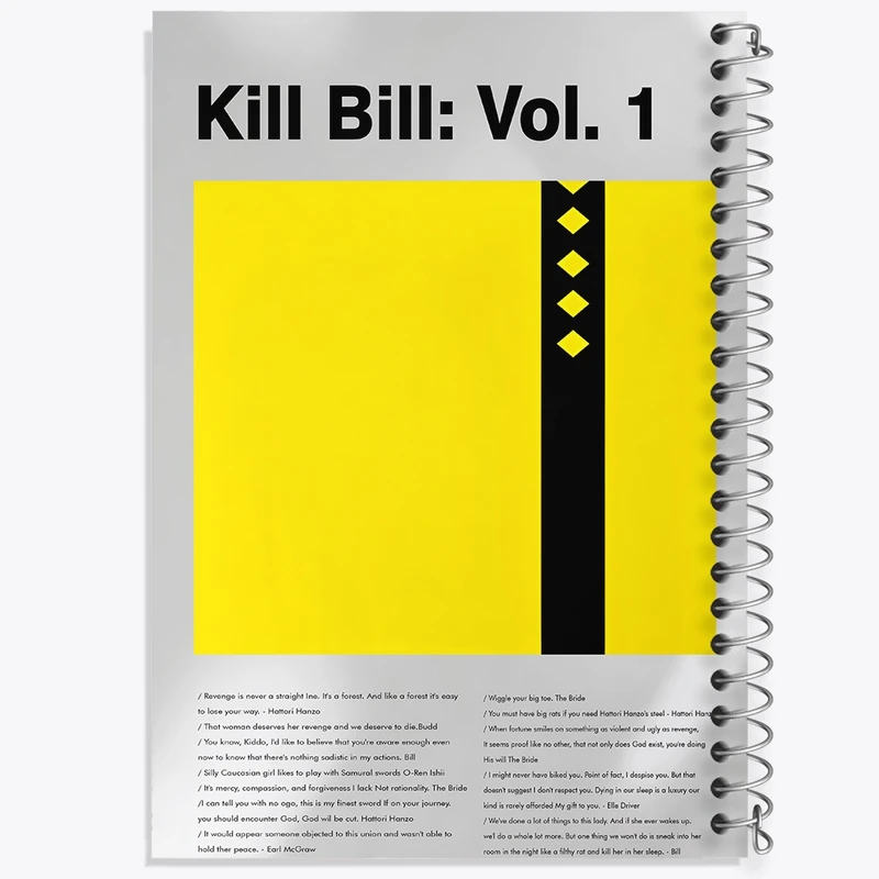 دفتر طراحی 50 برگ خندالو طرح بیل را بکش (Kill Bill) کد F13808