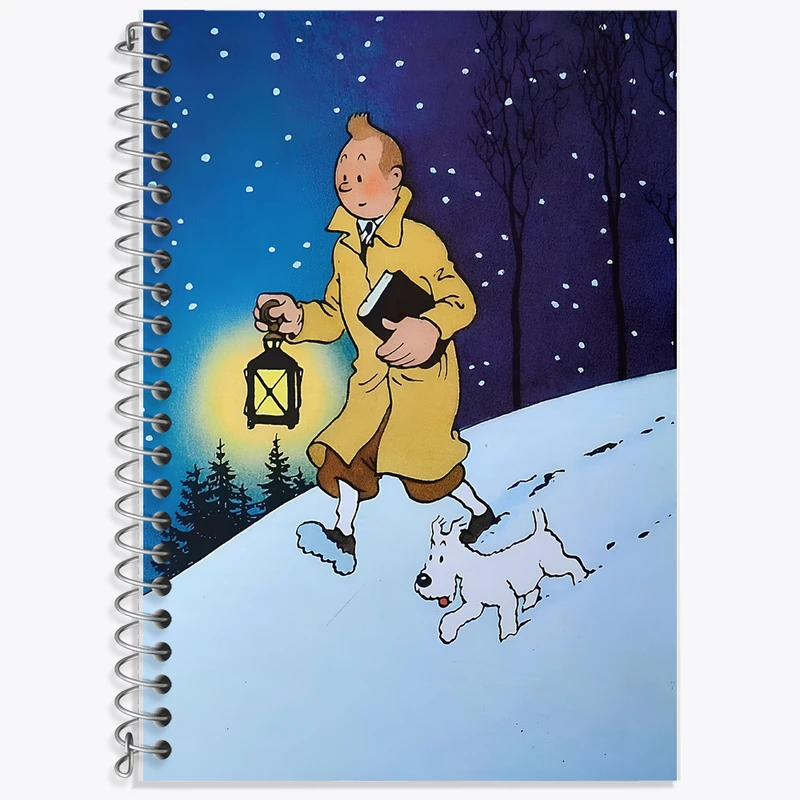 دفتر زبان 50 برگ خندالو مدل دو خط طرح تن تن (Tintin) کد F10329