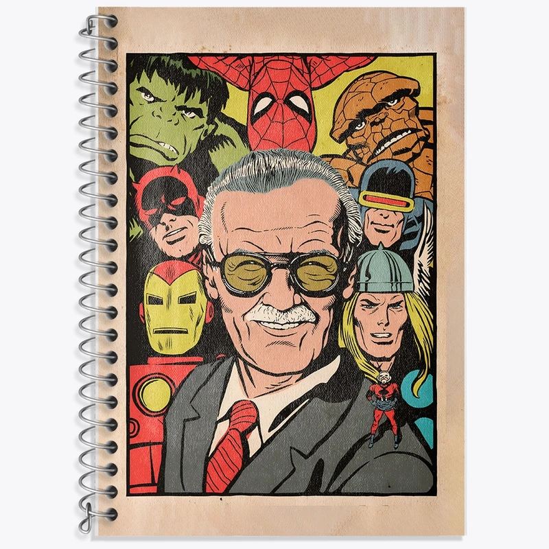 دفتر زبان 50 برگ خندالو مدل سه خط طرح مارول (Marvel) کد F10757