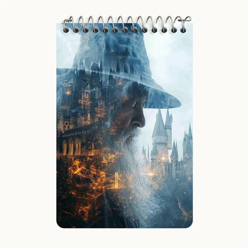 دفتر یادداشت 50 برگ خندالو طرح گندالف هری پاتر (Harry Potter) کد F14192