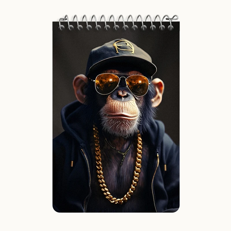 دفتر یادداشت 50 برگ خندالو طرح میمون بامزه کد F3382