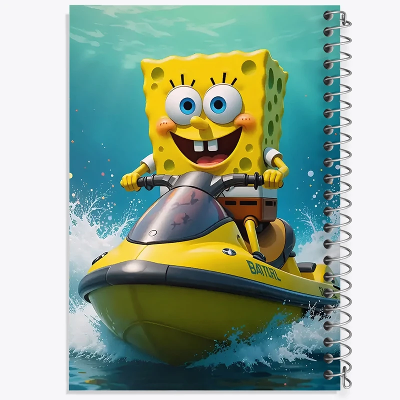 دفتر طراحی 50 برگ خندالو طرح باب اسفنجی کد N7474