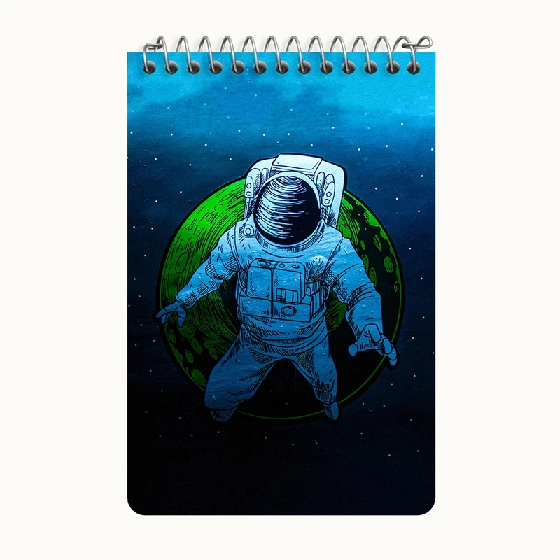 دفتر یادداشت 50 برگ خندالو طرح فضانورد کد F6027