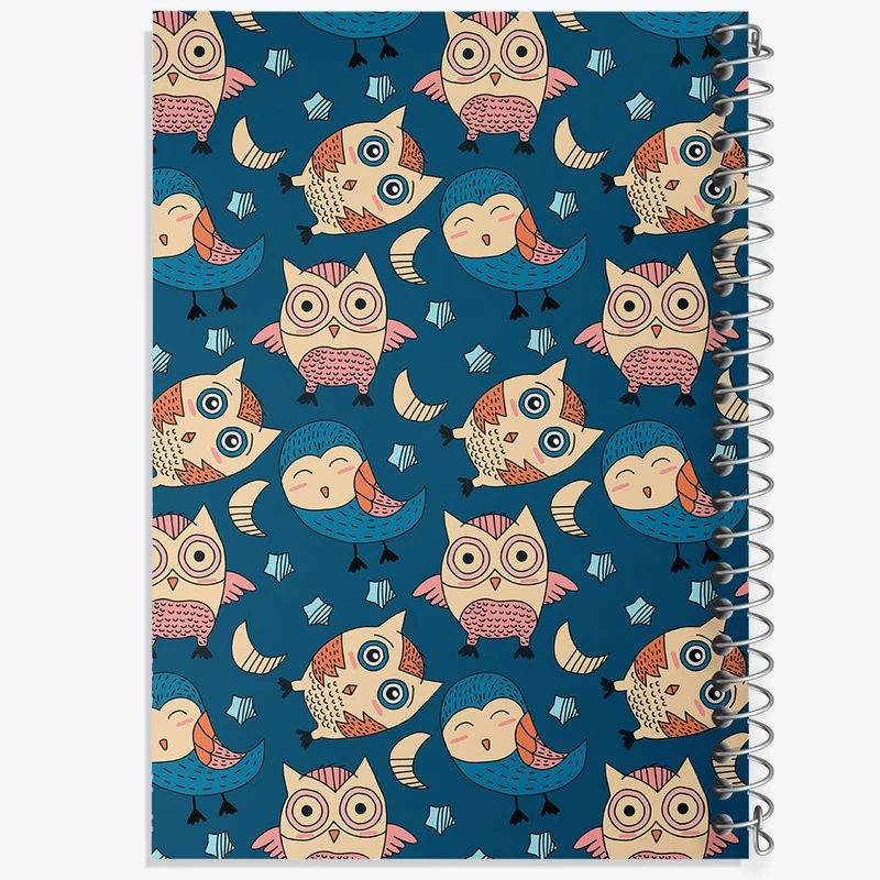 دفتر طراحی 50 برگ خندالو طرح جغد کد N360