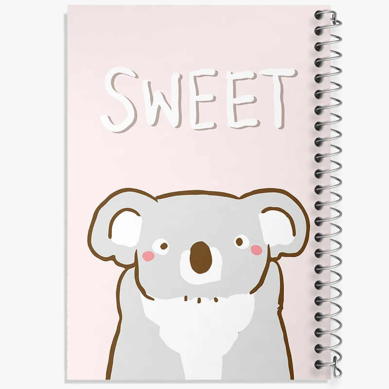 دفتر طراحی 50 برگ خندالو طرح کوآلا کیوت کد N1370