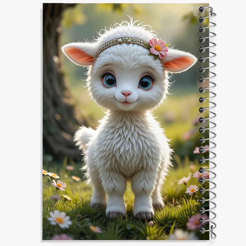 دفتر مشق 100 برگ خندالو طرح گوسفند کیوت کد F12583