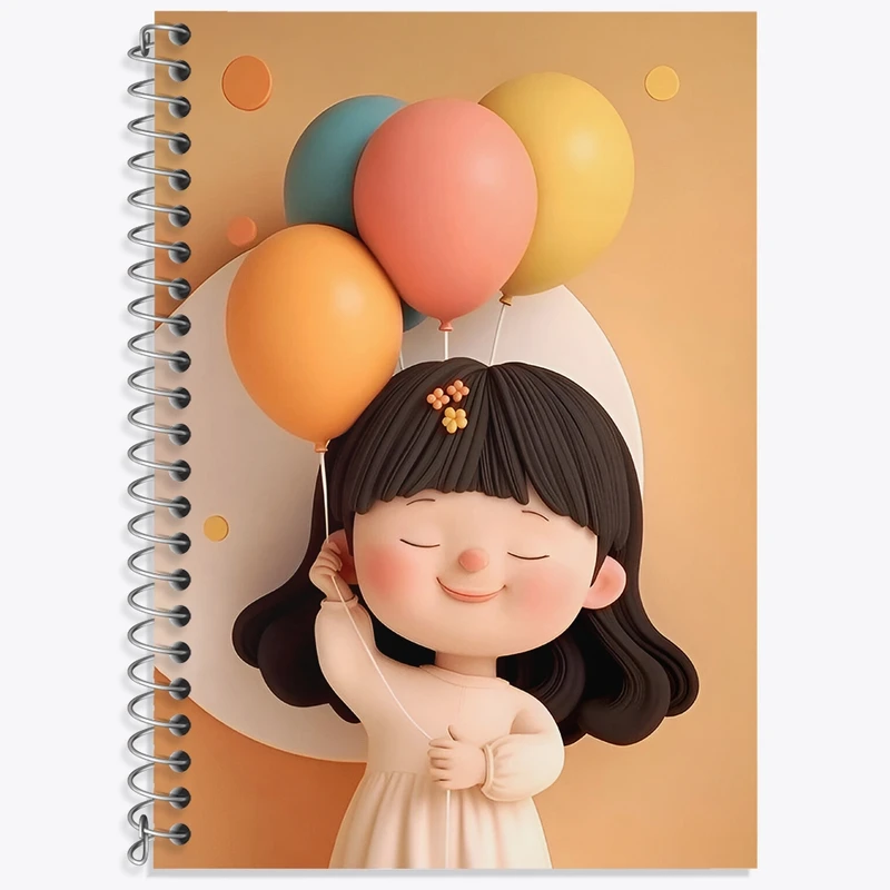 دفتر لغت 50 برگ خندالو طرح دخترانه فانتزی کد N8442