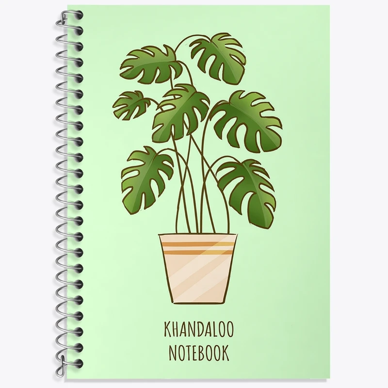 دفتر لغت 50 برگ خندالو طرح گلدان برگ انجیری کد N8886