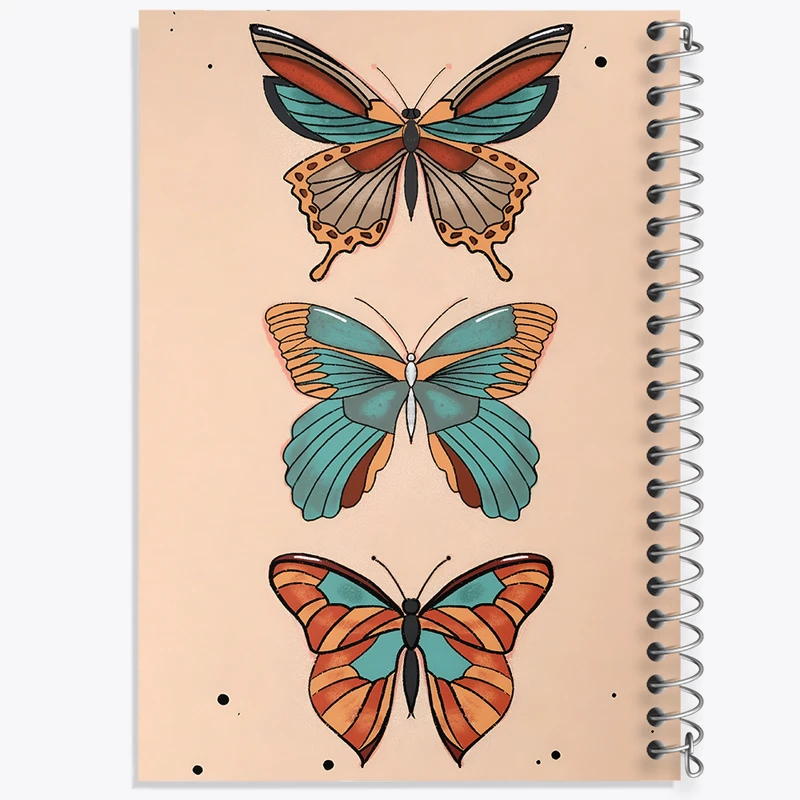 دفتر مشق 100 برگ خندالو طرح پروانه کد F8848